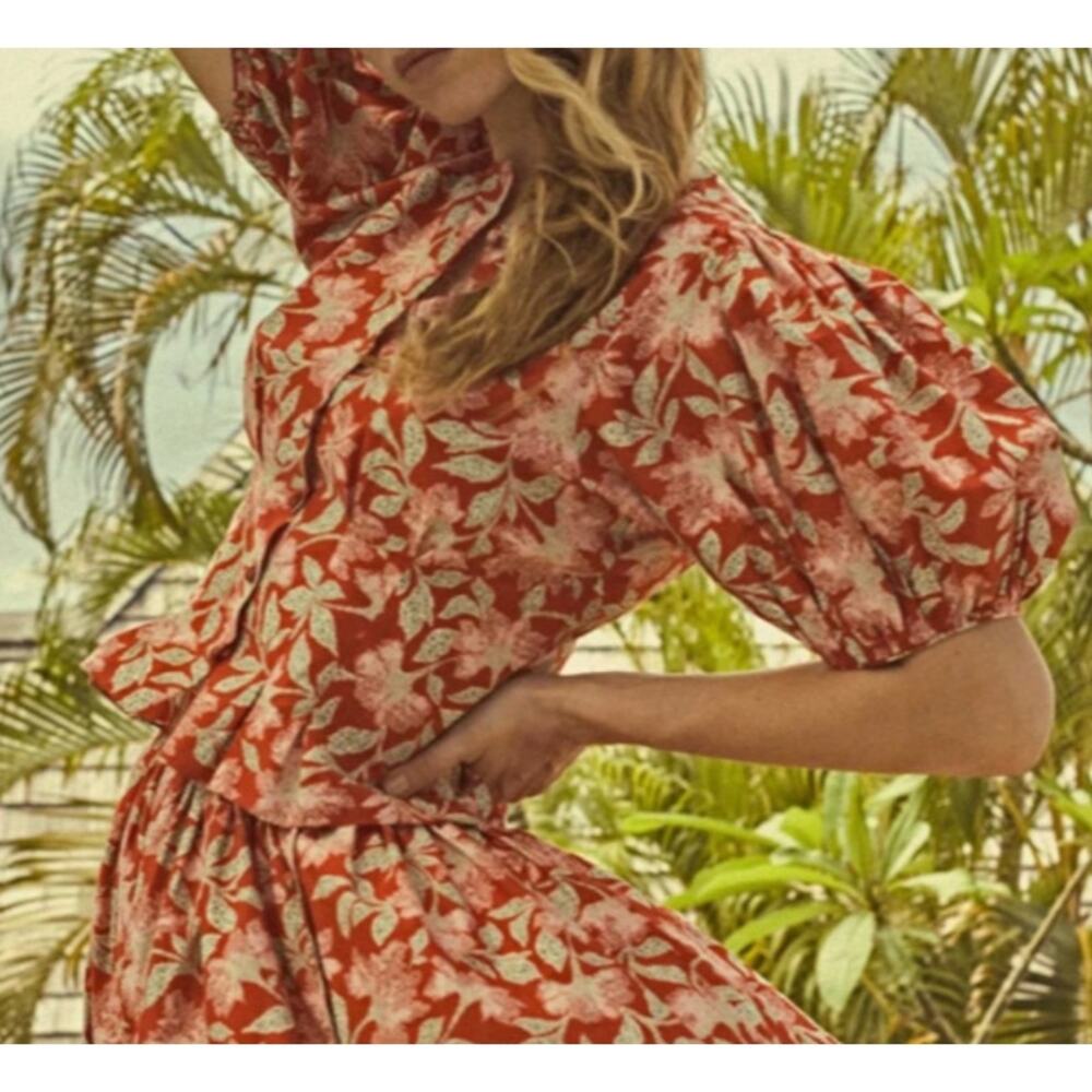 DOEN Chelle Top in Jardin Marjorelle Floral Print XS - Picture 3 of 8